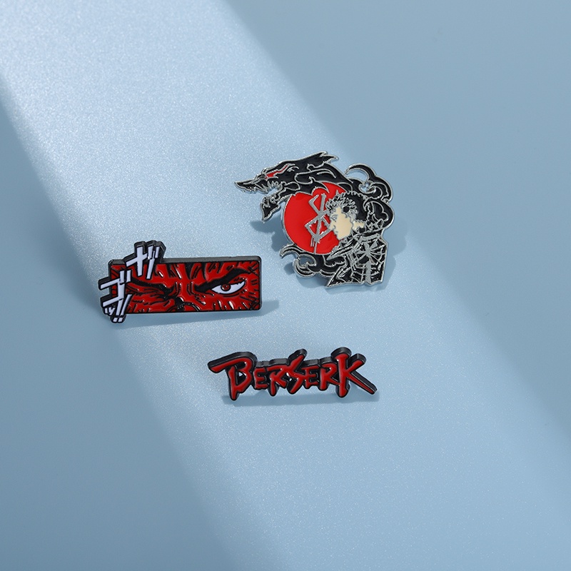 Berserk Enamel Pins Red Nordic Sign Brooches Berserk Guts Behelit Lapel Brooch Badges Anime Pin Jewelry Accessories Gift