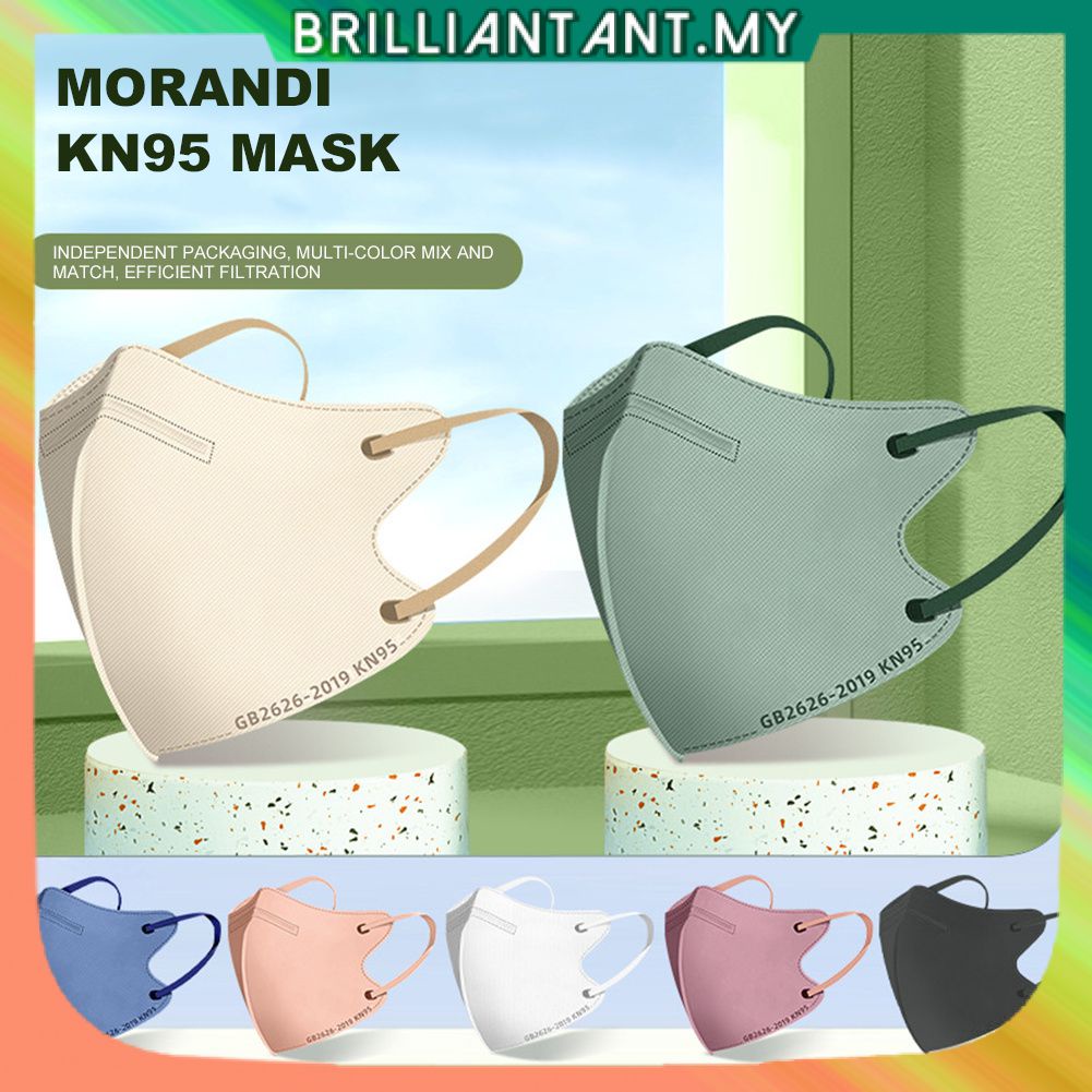 New 1pcs Morandi Color 3d Three-dimensional 4 Layer Filters Disposable Prevention Mask Adult Mouth Cover Kn95 Mask New 3d Face Mask Non-woven Sustainable Soft Breathable Fabric Mas bri