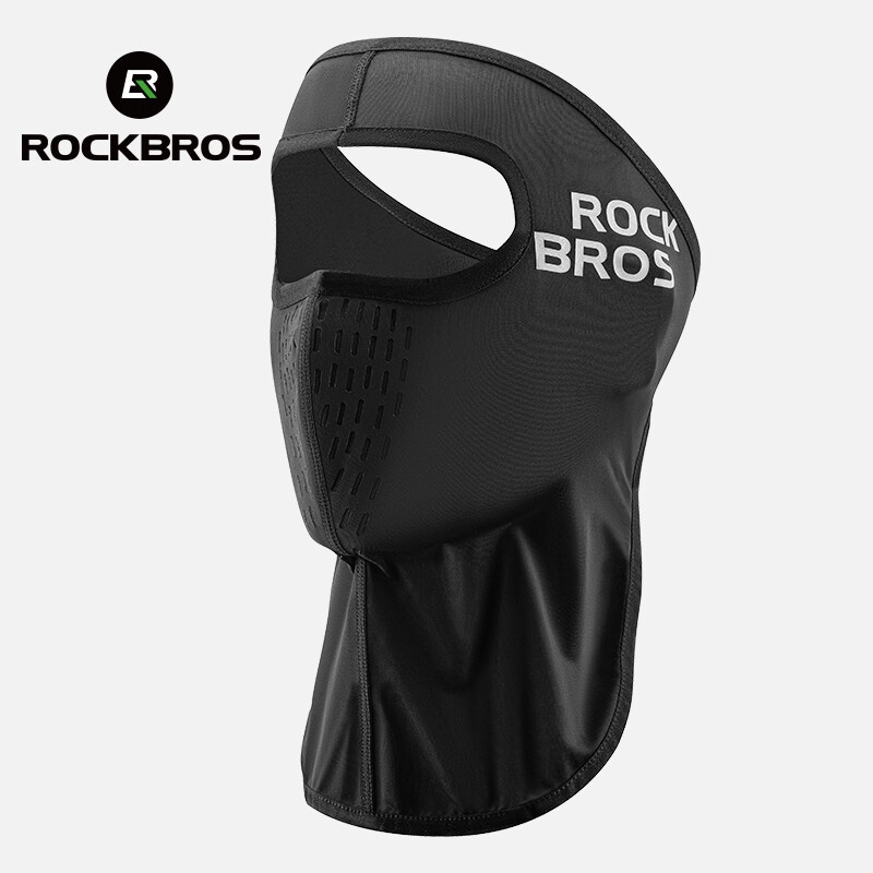 ROCKBROS Breathable Face Mask UV Protection Ice Silk Cycling Mask Summer Balaclava Hat Cool Comfortable BIke Scarf Outdoor Motorcycle Fishing Headgear Men And Women