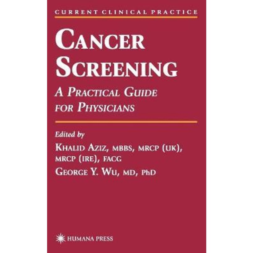 [English - 100% Original] - Cancer Screening : A Practical Guide for Physicians by Khalid Aziz (US edition, hardcover)