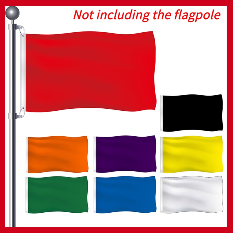 Solid Color Flag Pure Color Flag - Solid Black Flag Red flag Blue flag White flag Yellow flag 90x150cm 3*5Feet