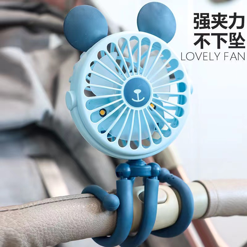 Small Fan kipas mini USB Rechargeable Portable Mini Fan Baby Stroller Fan Octopus Mini Fan Kipas Baby Fan 八爪鱼小风扇 冷风机