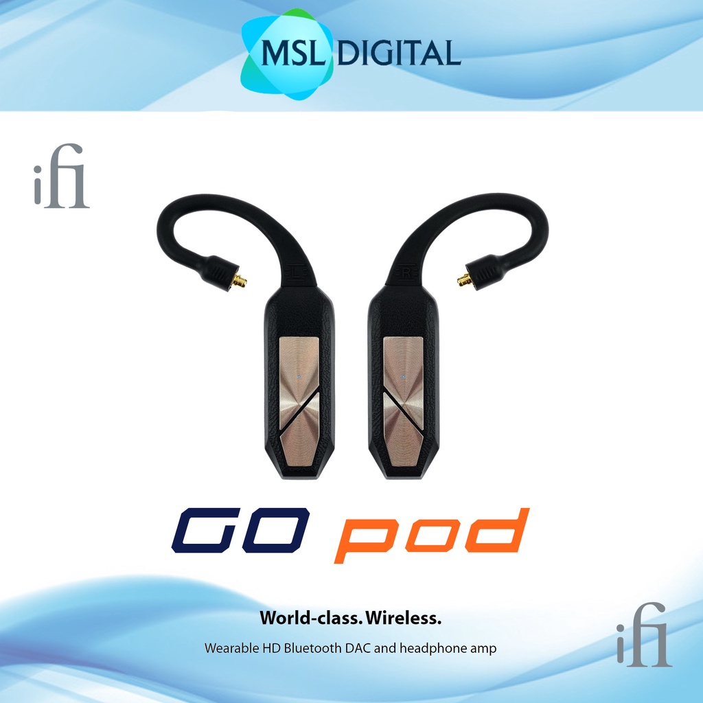 IFI GO POD HD True Wireless wearable Bluetooth DAC / headphone amps fo premium in-ear monitors (IEMs)