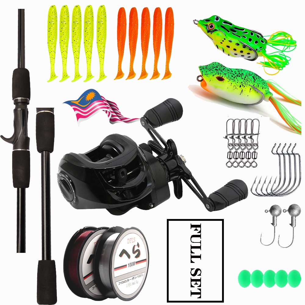 Quality Purpose Malaysia Fishing Rod Set Full Corbon Casting Baitcasting Joran Pancing Reels 2 Section Fishi Must Ver... - Image 2