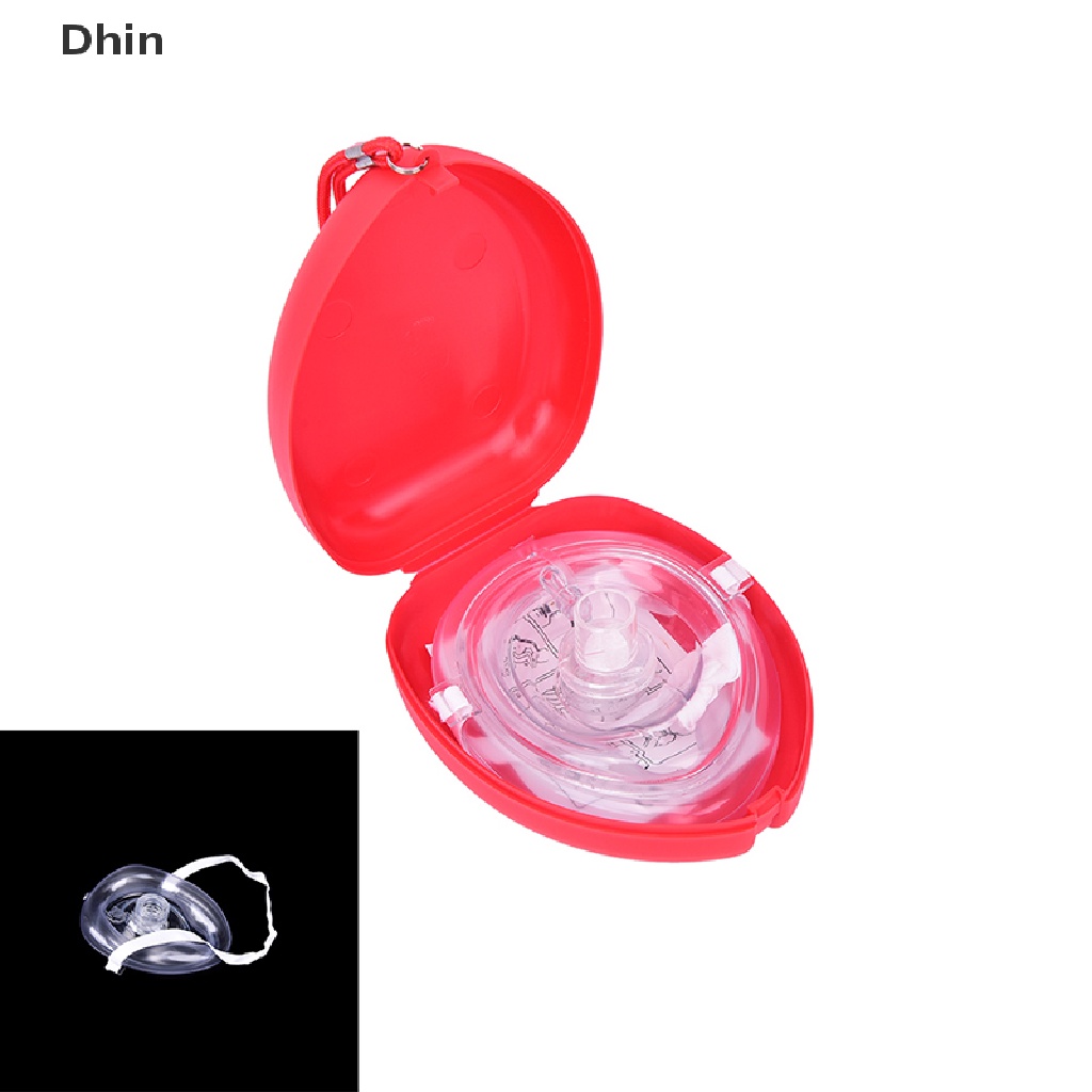 [Dhin] 1 Pocket CPR Mask in hard case Resuscitation Face Shield First Aid Kit Emergency First Aid CPR Resuscitation Respirator Pocket Face Shield Mask First Aid CPR Resuscitation