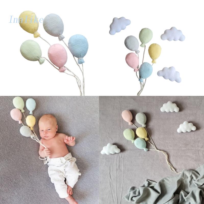 INN Baby Photography Props Felt Cloud/Balloon Photo Background Props Newborn Photostudio Backdrop Posing Props Accessori