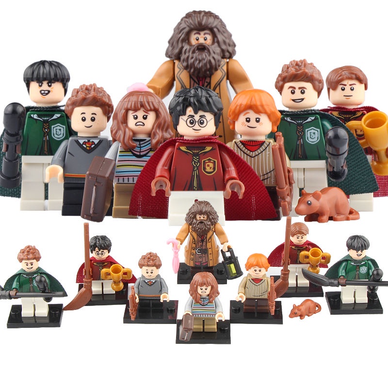 Magic Harry Series Potters Dobby Hagrid Luna Seamus Voldemort Hagrid Rowena Ron Mini Building Blocks Figure Toys Kids Gift