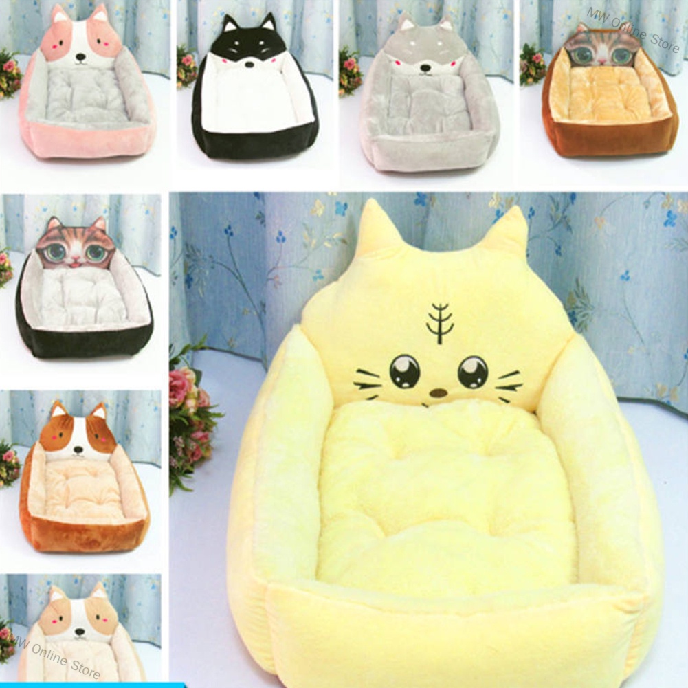 Cute Cartoon Animal Shape Pet Bed Warm Nest for Dogs Cat Sleeping MW Online Store