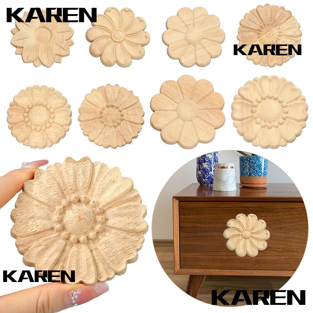 KAREN1 Wood Carved High Quality Unique Wall Door Decoration Woodcarving Decorative