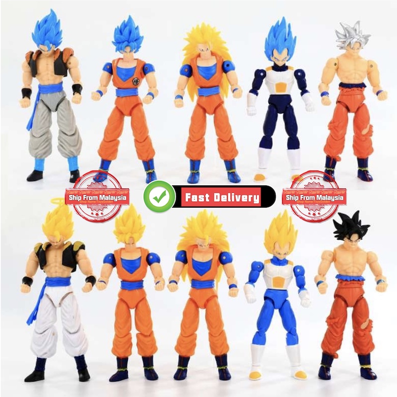 Anime Dragon Ball Goku Vegeta Super Saiyan Gogeta Action Figures Figurine PVC Collection Model Toys Gifts