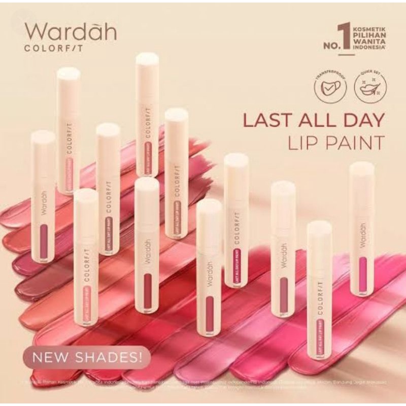 Reliable Essential Get Long-Lasting Matte Perfection Wardah Colorfit Last All Day Lip Paint Cream 4.2g Must - Image 5