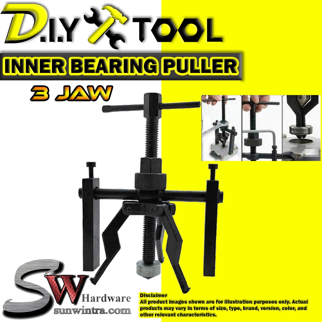 SW Hardware High Quality Pilot Internal Bearing Puller 3 Jaws Puller Gear Wheel Extractor Automotive Machine Tool Kit