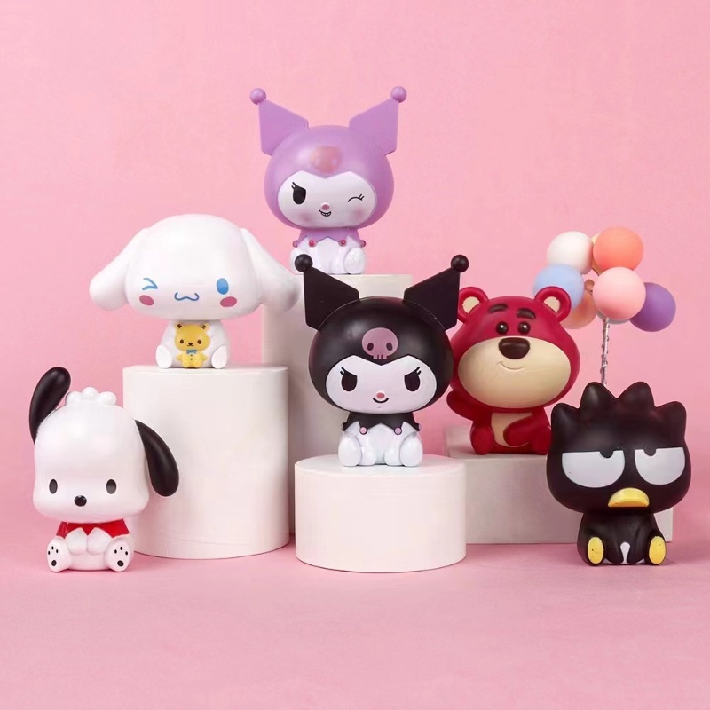 [In stock] Immediately ship the new purple Kuromi cake decoration, baking toy, big eared dog, kitty cat cartoon cake decoration