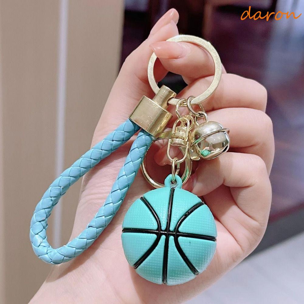 DARON Basketball Keychain Creative Cartoon Pendant Trinkets PVC Bag Ornament Souvenirs Key Ring