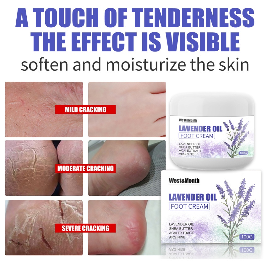 Versatile Purpose Lavender Oil Hand Foot Repair Cream Whitening Brightening Moisturizing Hydrating Soothing Damaged S... - Image 4