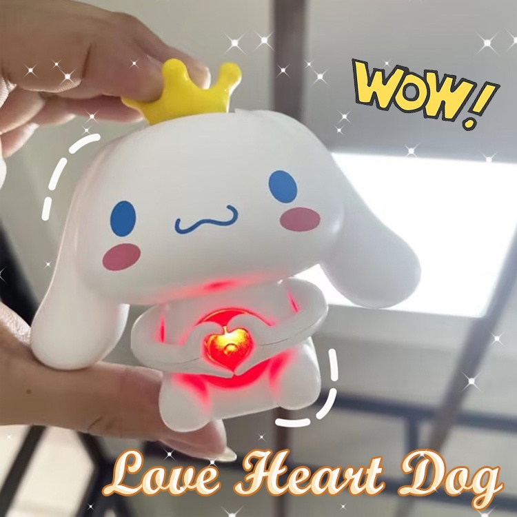 Heart Shaped Dog Toys Glowing Alien Toy Cinnamon Dog Toy Student Relief Stress Toy Kids Birthday Doll Gift