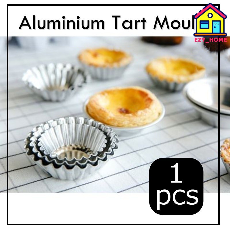 Reusable Egg Tart Aluminum Hard Mould Shell Baking Cheese Tart Cupcake Cookie Mold Lined Bakeware