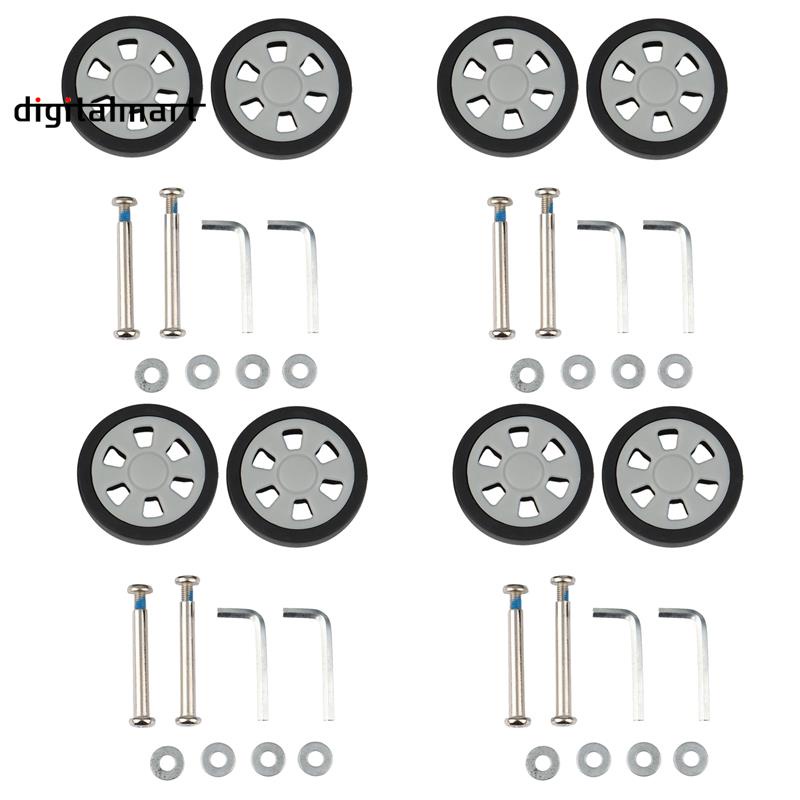 8x Luggage Accessories Wheels Aircraft Suitcase Pulley Rollers Mute Wheel Wear-Resistant Parts Repair 55X12mm