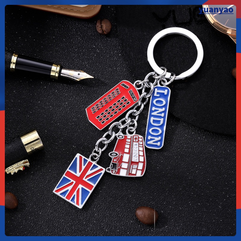 yuanyao Lip Gloss Keychain Travel London Souvenirs Ring Fob Promotional Gifts Rings