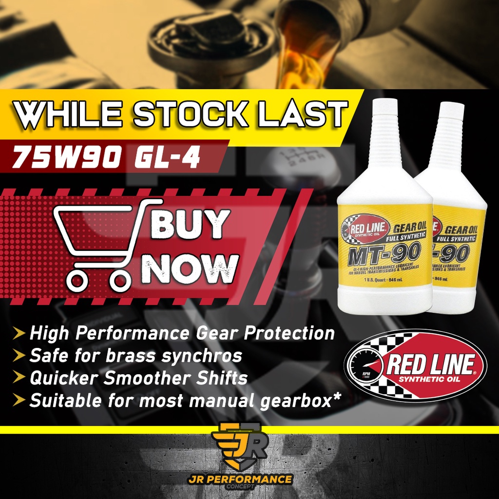 Redline MT90 Red Line MT90 Gear Oil GL4 MTF Manual Transmission Gear