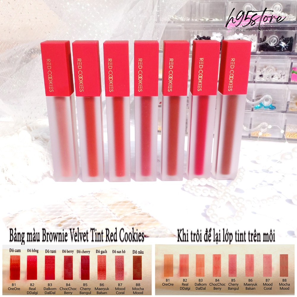 Genuine Korean Tint Red Cookies matte lipstick, long lasting and non-slip [Company]