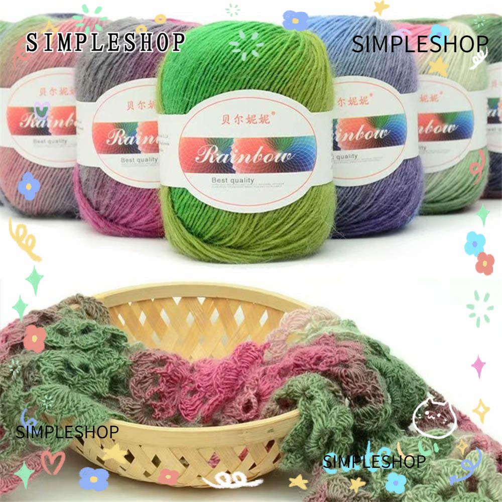 SIMPLESHOP Alpaca Mohair Yarns DIY Milk Soft Chunky Crochet Alpaca Fleece Texture Yarn Knit Sweater DIY Knitting