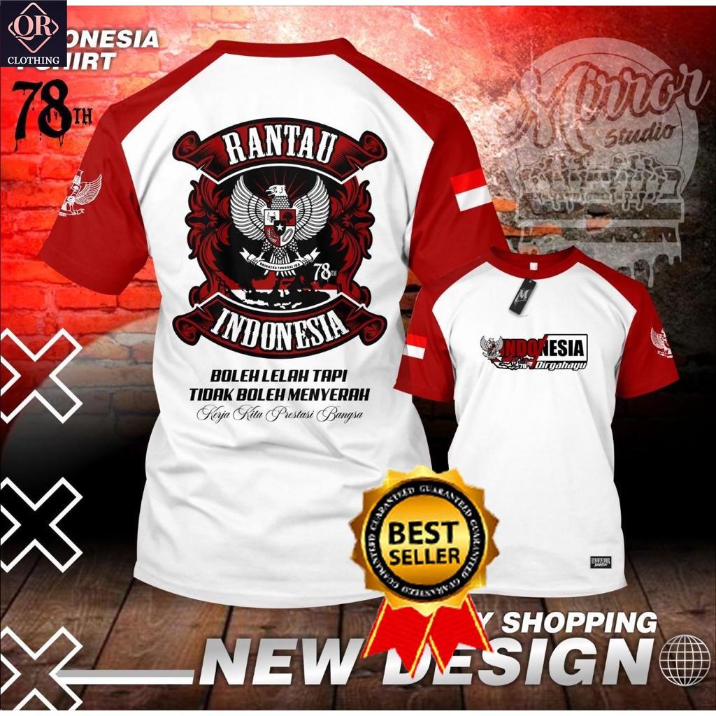 (QR Clothing) Bos Sablon- 78th RI Anniversary T-Shirt Indonesian Independence T-Shirt RI Anniversary T-Shirt For Overseas Children In Indonesia Unisex