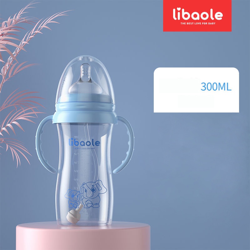 Purpose Durable New Design Milk Bottle Wide Neck Mouth Baby Feeding 300Ml Silicone Pacifier PP Material Handle Susu T... - Image 2