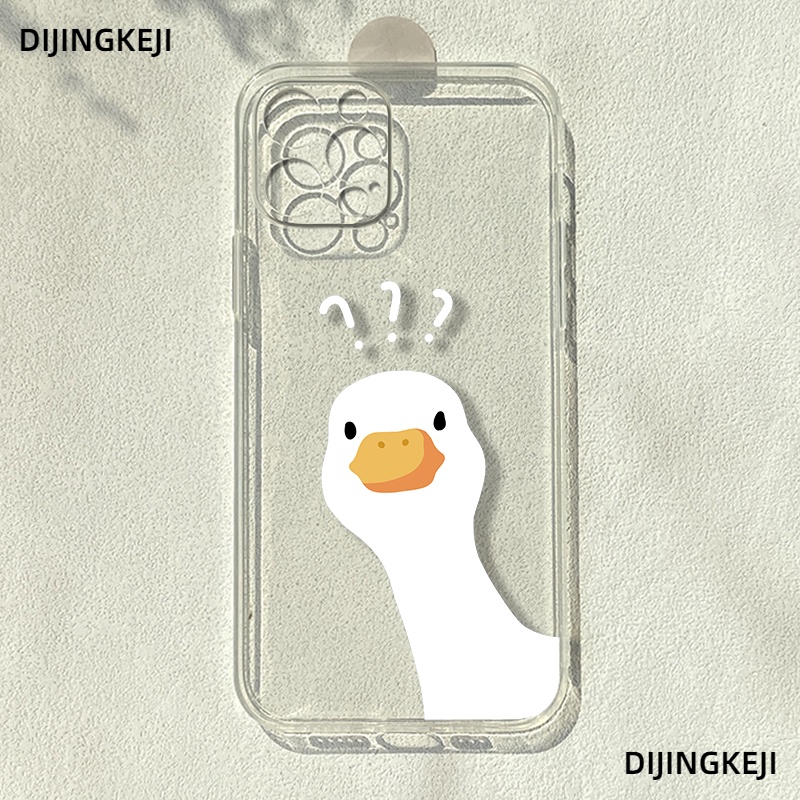 Question Mark Duck Apple 14pro Transparent Phone Case iphone 6 6S 11 7 8 Se 2020 X XR XS Plus 12 13PRO