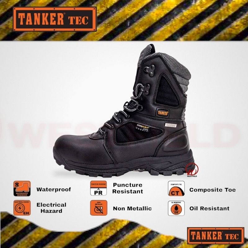 Tanker Tec Waterproof Lightweight Tactical Safety Boots Shoe TKT 60000