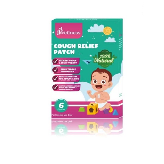 SS WELLNESS COUGH RELIEF PATCH 100% NATURAL (PELEKAT BATUK VIRAL KIDS COUGH PATCH) 2'S | 6'S (EXP:11/2027)