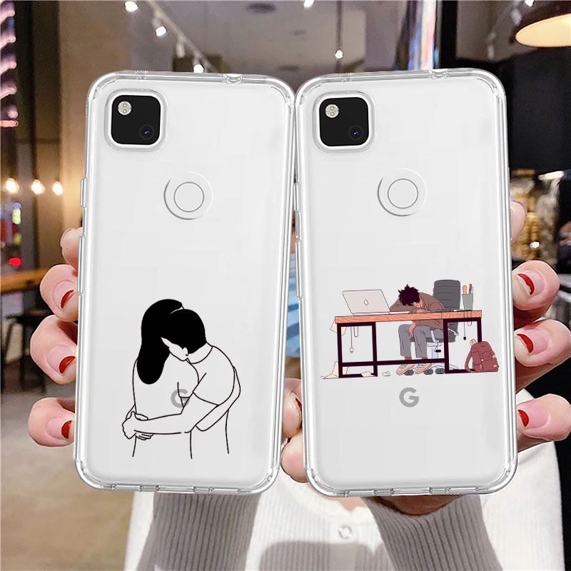 Modern Life Phone Case Google Pixel 7 Pro 6a 6 5a 4 3a 3 2 XL Ultra Thin Shockproof Transparent Soft Cover