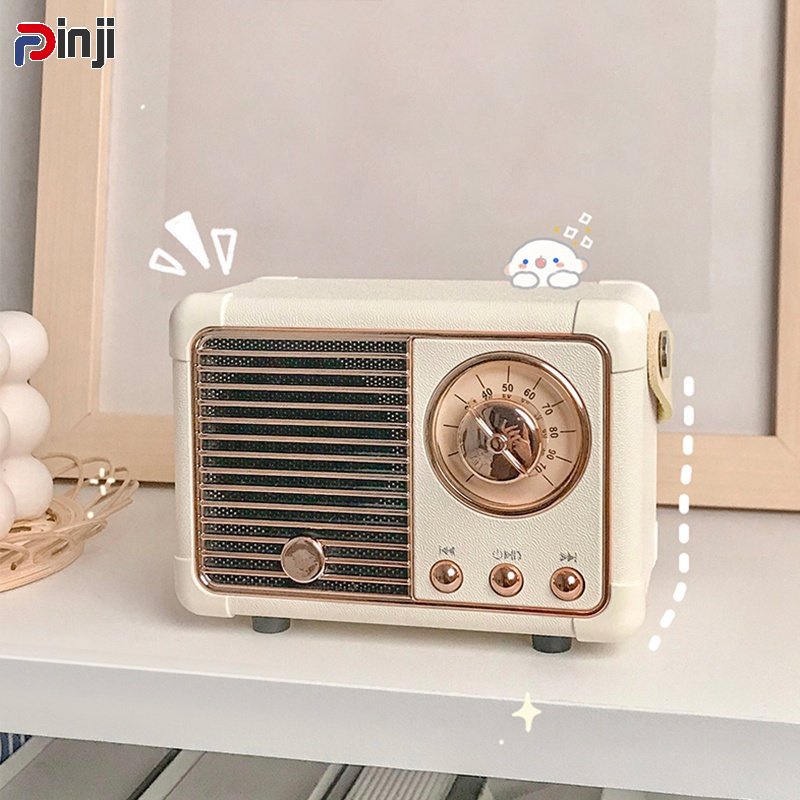 Retro Bluetooth Speaker Desktop Speakers with Handle Gift Supplies