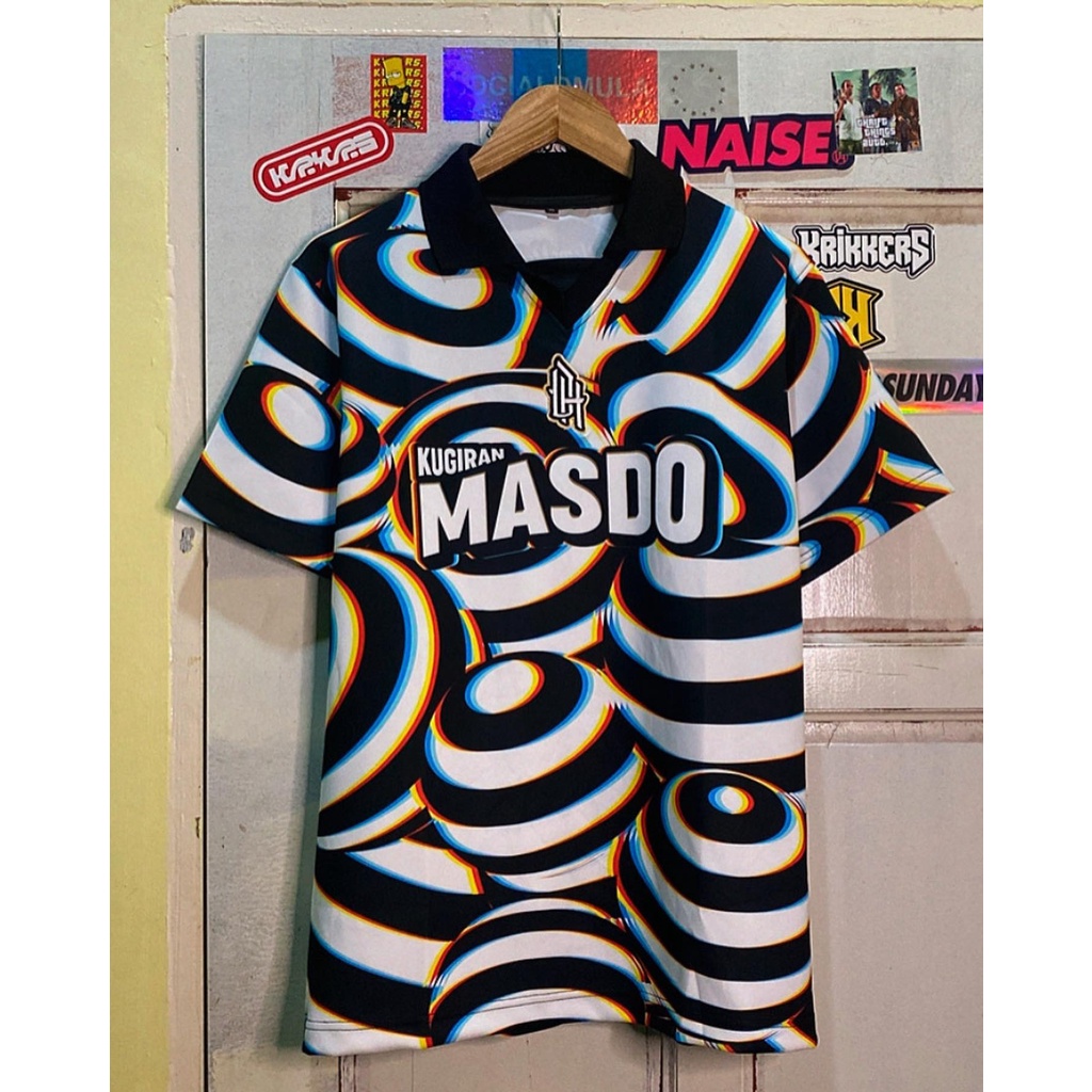 DADDYHOOD X MASDO BLACK WHITE ILLUSION COLLAR JERSEY