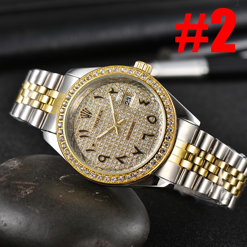 Men Watch Quartz Business Fashion Calendar Men's Watch Steel Strap ROL