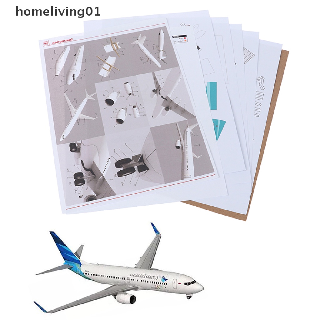 home 1:100 Boeing 737-800 Aircraft Airlines 3D Paper Model DIY Handmade Toys living