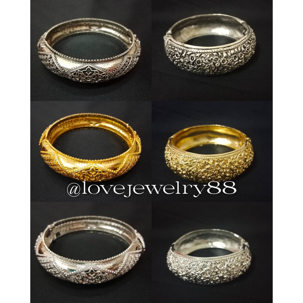 [Malaysia Ready Stock] 1 Pcs Jewelry Bangle Lanna Bracelet Antique Bangles Thailand Traditional Accessories