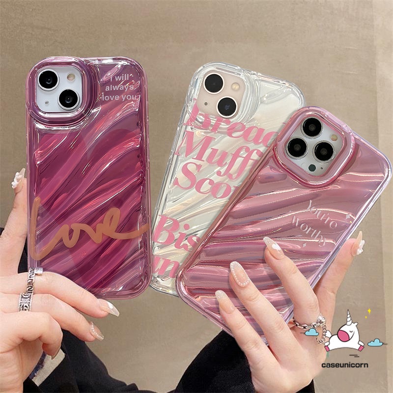 Fashion Creative Simple Letter Luxury 3D Stereo Corrugation Case Compatible for IPhone Air 17 16 14 11 XR 13 15 12 Pro Max X 7 8 6 6S Plus XS MAX SE 2020 Dazzle Color Card Case