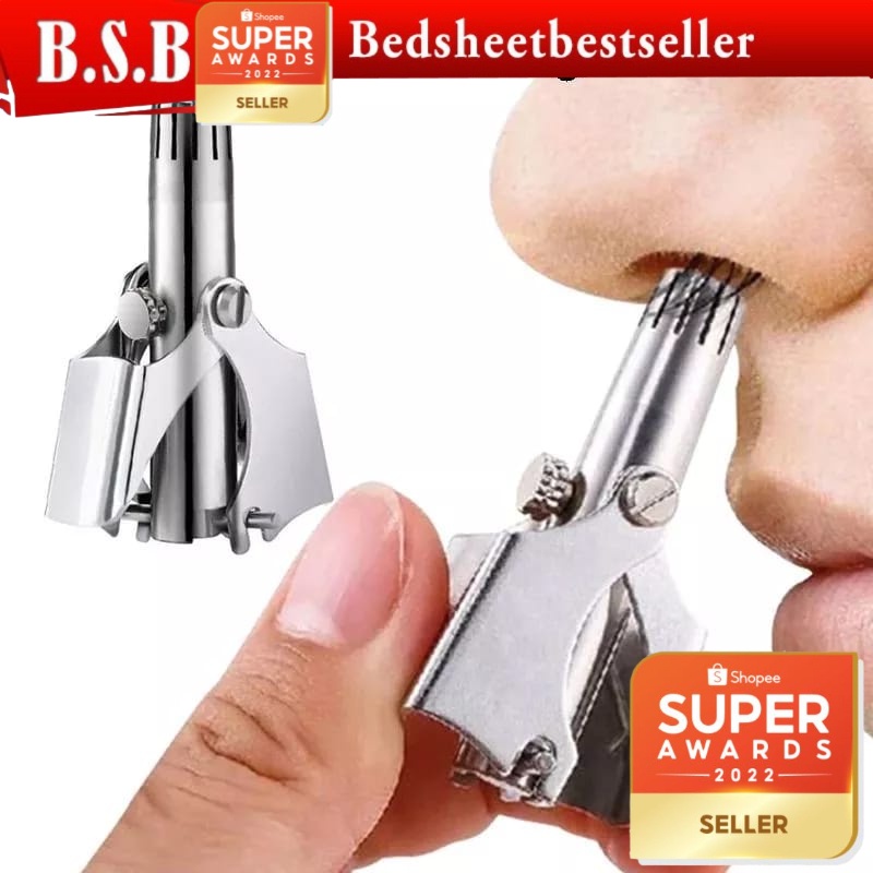 B.S.B_ Stainless Steel Nose Trimmer Clipper Cutter Gunting Bulu Hidung Cordless Beard Shaver Rambut Wax Cabut Razor