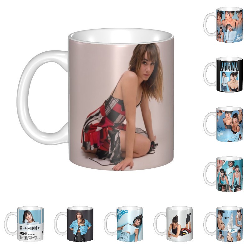 【New】Sexy Charming Aitana Coffee Mug DIY Custom Spanish Singer Ceramic Milk Tea Mug Outdoor Work Camping Cups And Mugs