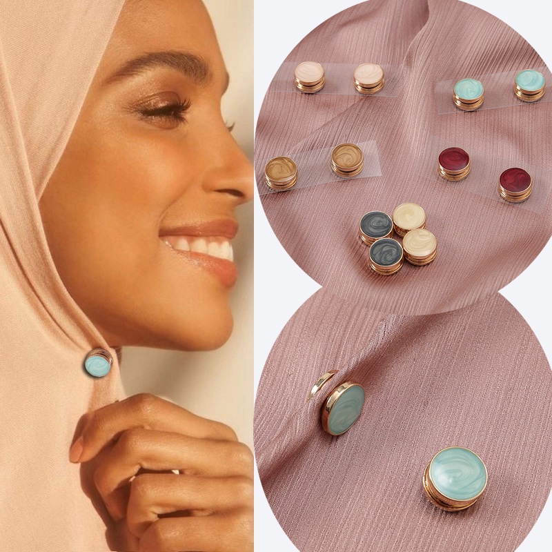 2023 Muslim Hijab Magnetic Buckle Brooch Women Fashion Decoration Accessories Gift