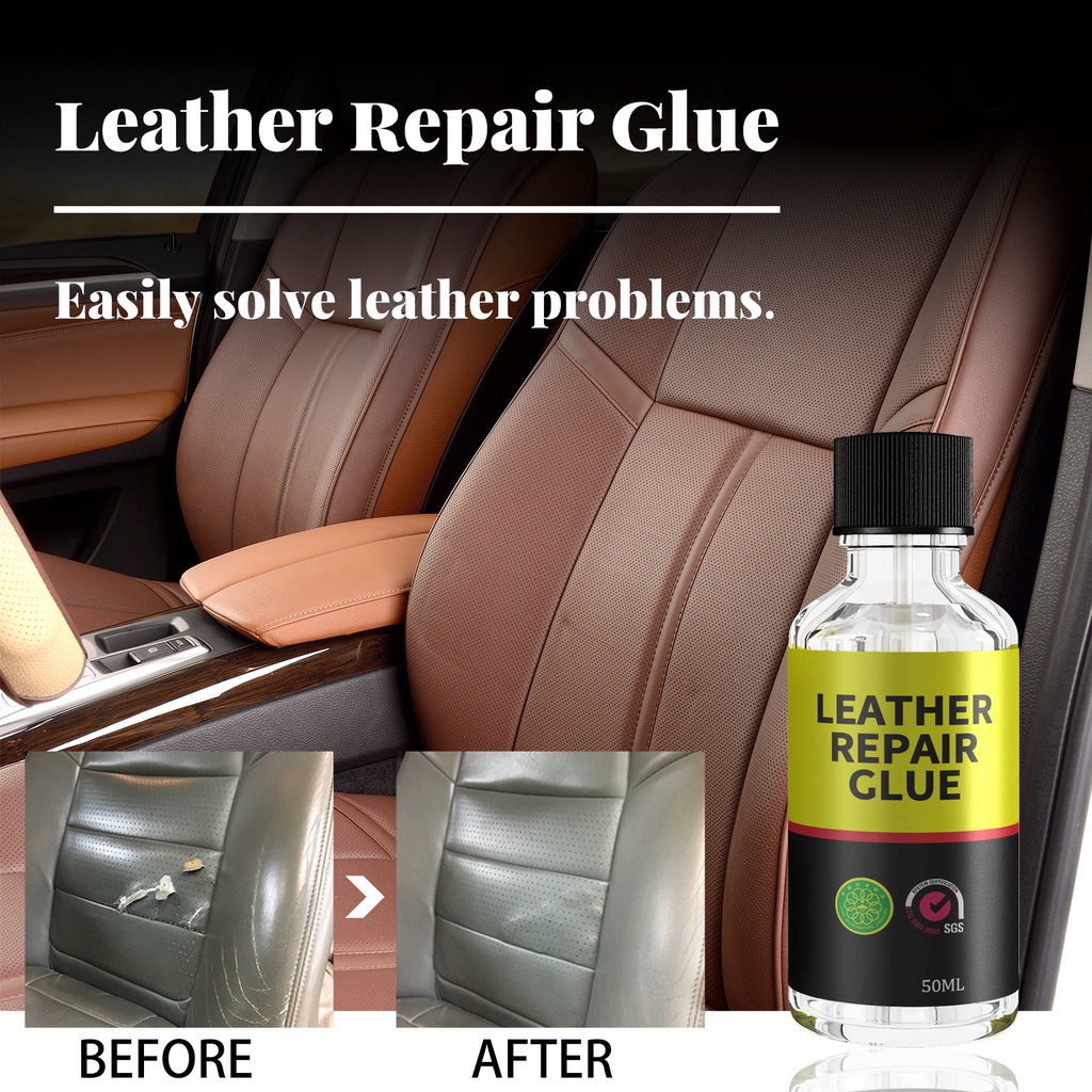 50ml Leather Repair Glue Household Car Leather Products Repair Liquid Shoes Wallets Jackets Furniture Repair Fluid For All Leather Products PE