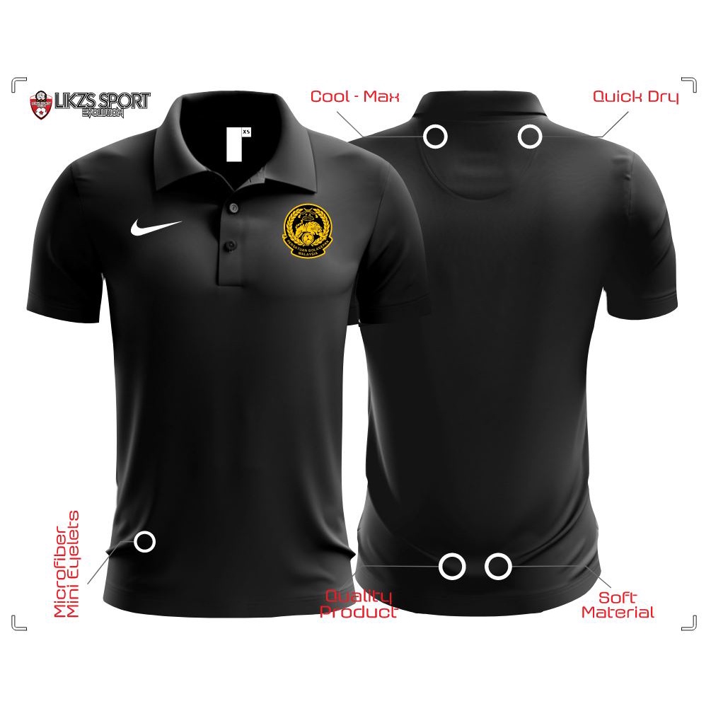 Malaysia FAM Travel Jersey DX1 Harimau Malaya Football Futsall Baju Berkolar National Team Wear Polo FAM Player Top