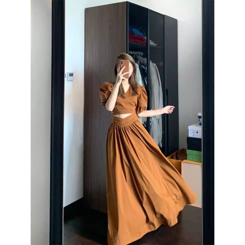 Ready Stock Female Suits Celebrity Royal Sister Suits Skirts Salt Series Summer Clothes Capable Temperament Beautiful Suits Casual Fashion Suits