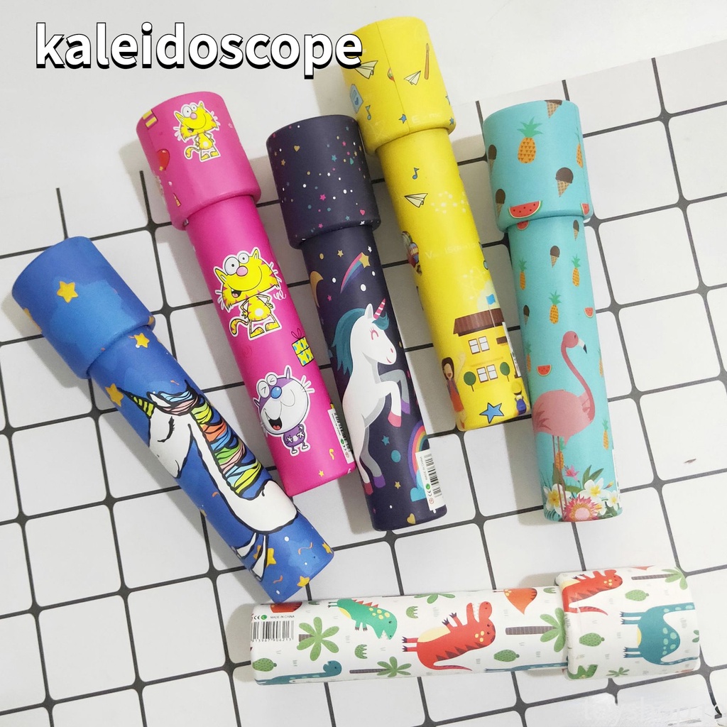 [new] Kaleidoscope Kaleidoskop Aneka Pemandangan Kaca Corak Polygonal Mirror Rotating Scope Kid Educational Science Toys