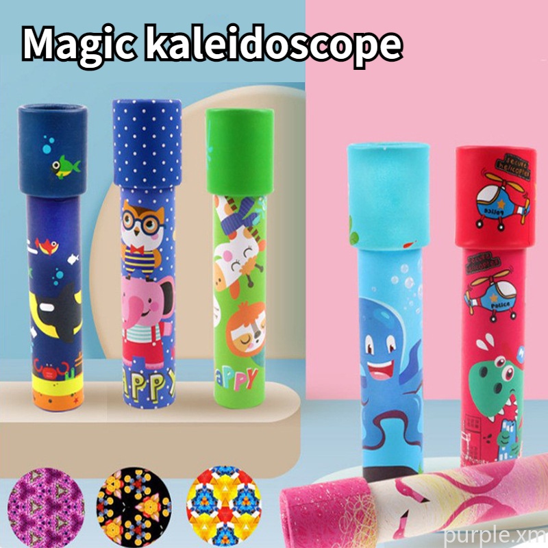 [stock] Kaleidoscope Kaleidoskop Aneka Pemandangan Corak Polygonal Mirror Rotating Scope Kid Educational Science Toys