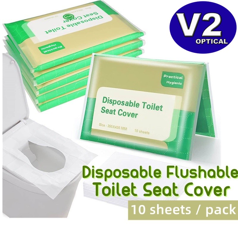 (1 pack) Flushable Disposable Toilet Seat Cover Paper One Time Toilet Bowl Pad Travel Portable Cover Public Daily Use