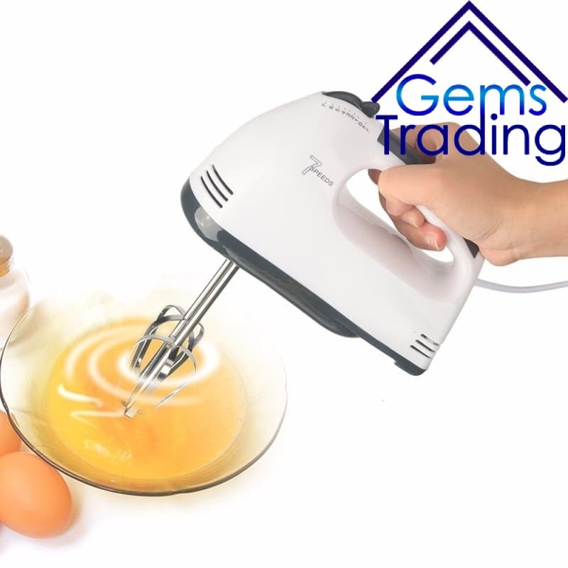 7 Speed Control Portable Baking Electric Hand Mixer Egg Beater Whisk Egg Blender and Cream Whip Mixer Baking Tool