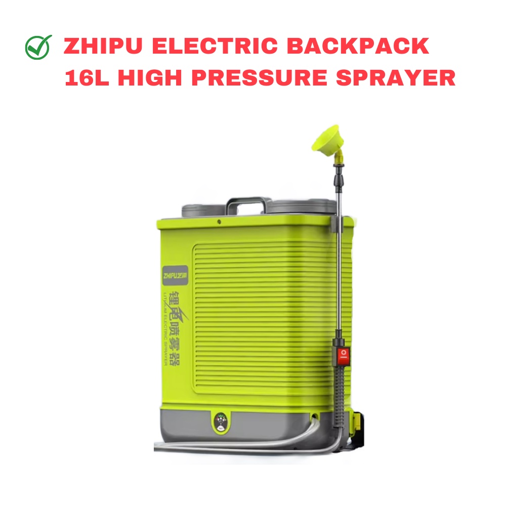 Zhipu Backpack 16L Electric Sprayer Auto Pump Tank Sprayer Battery Powered High Pressure Garden Disinfecting Pesticide