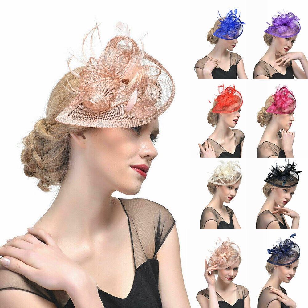 Women Headband Aliceband Hat Fascinator Weddings Ladies Day Race Royal Ascot Hat